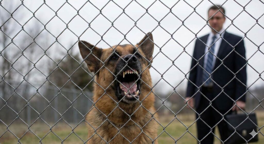 A lawyer in a suit shaking hands with a client who has a bandaged arm, during a consultation in an office.